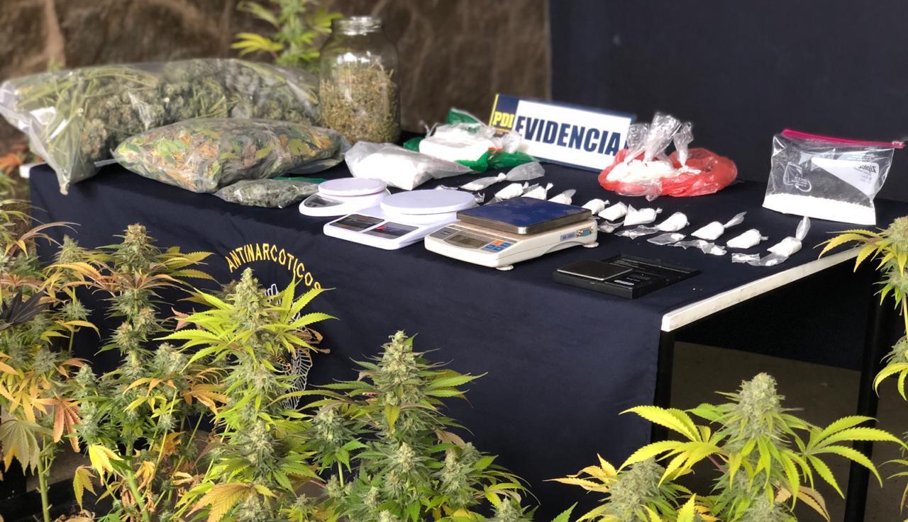 Operativo terminó con cinco detenidos y el decomiso de seis kilos de drogas en Valdivia