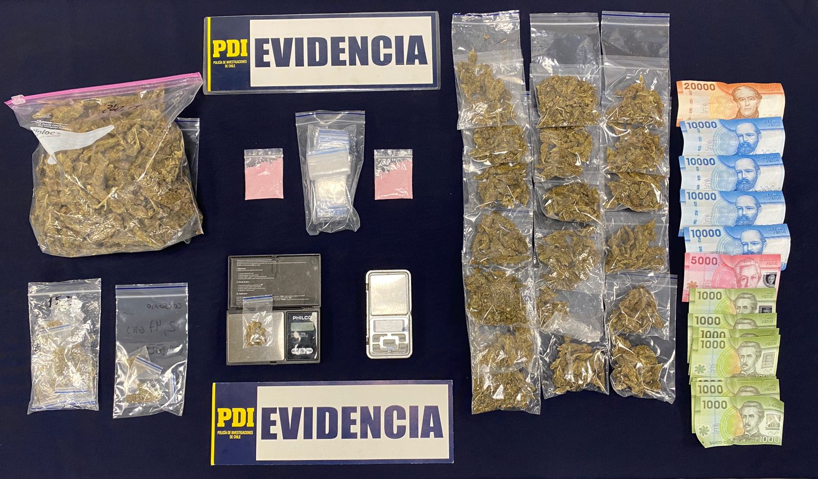 Cuatro detenidos en sector Barrios Bajos de Valdivia: Ofrecían delivery de drogas por Instagram