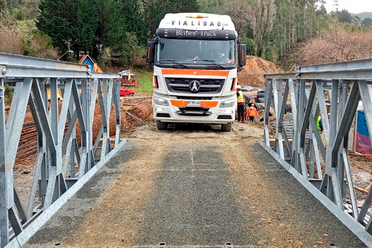 Luego de tres semanas ponen en funcionamiento puente mecano en el sector San Juan de Corral