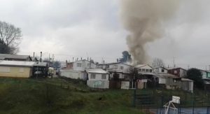Incendio en sector San Pablo de Valdivia afecta a una vivienda