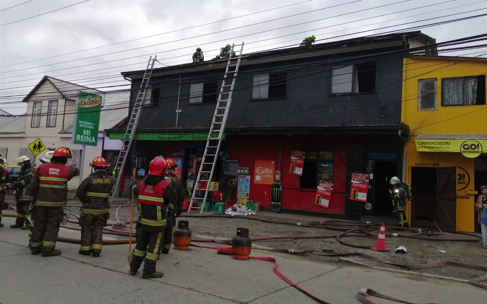 En un 25% se estableció la afectación de locales siniestrados por incendio en Valdivia