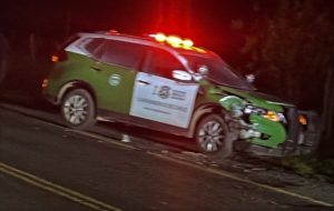 Detienen a conductor que bajo la influencia del alcohol chocó patrulla de Carabineros en Río Bueno