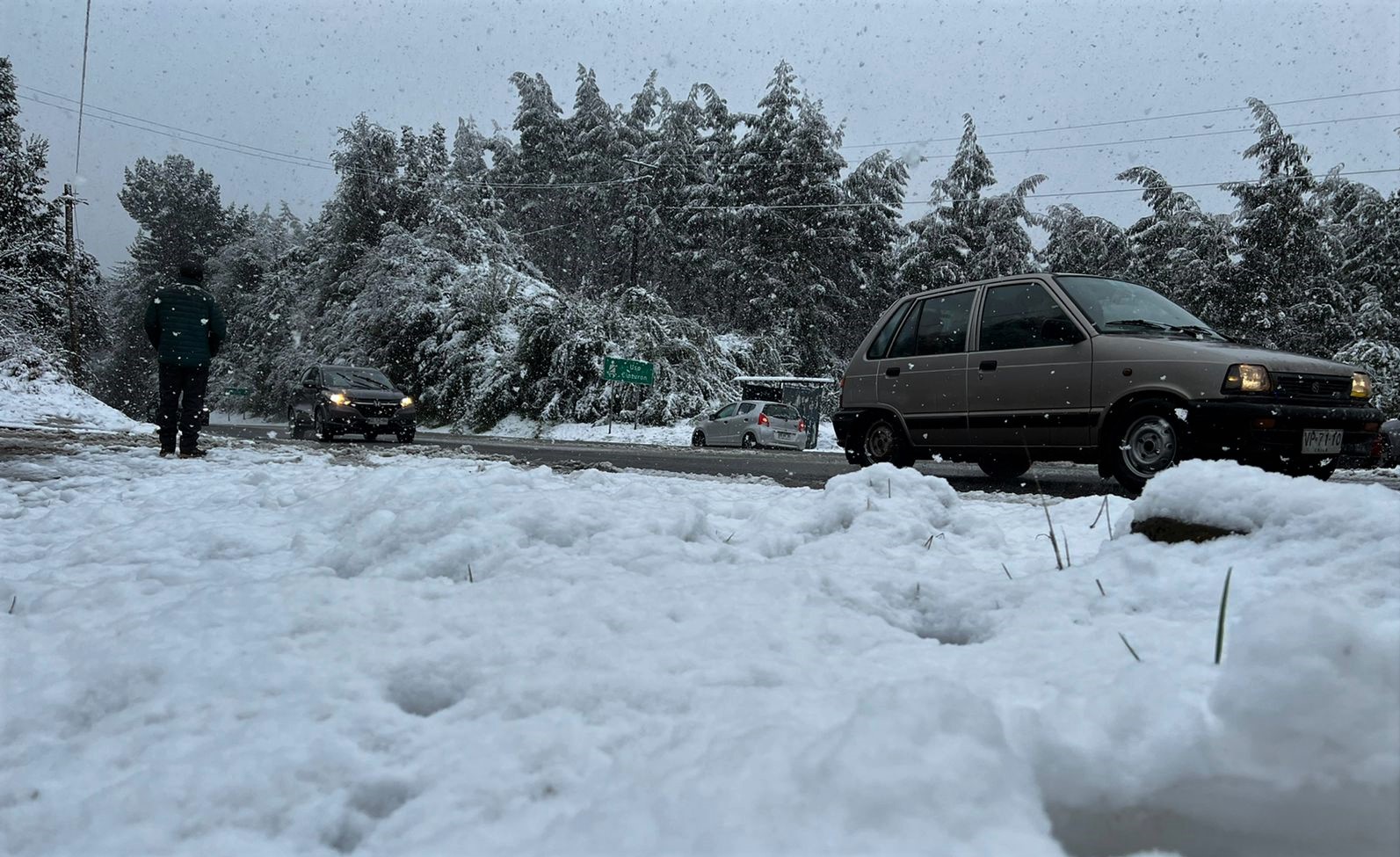 Nevadas continuarán este fin de semana en Los Ríos y advierten probables tormentas eléctricas