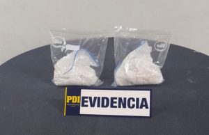 Cuatro detenidos: Incautan maleta con casi dos kilos cocaína en el terminal de Valdivia