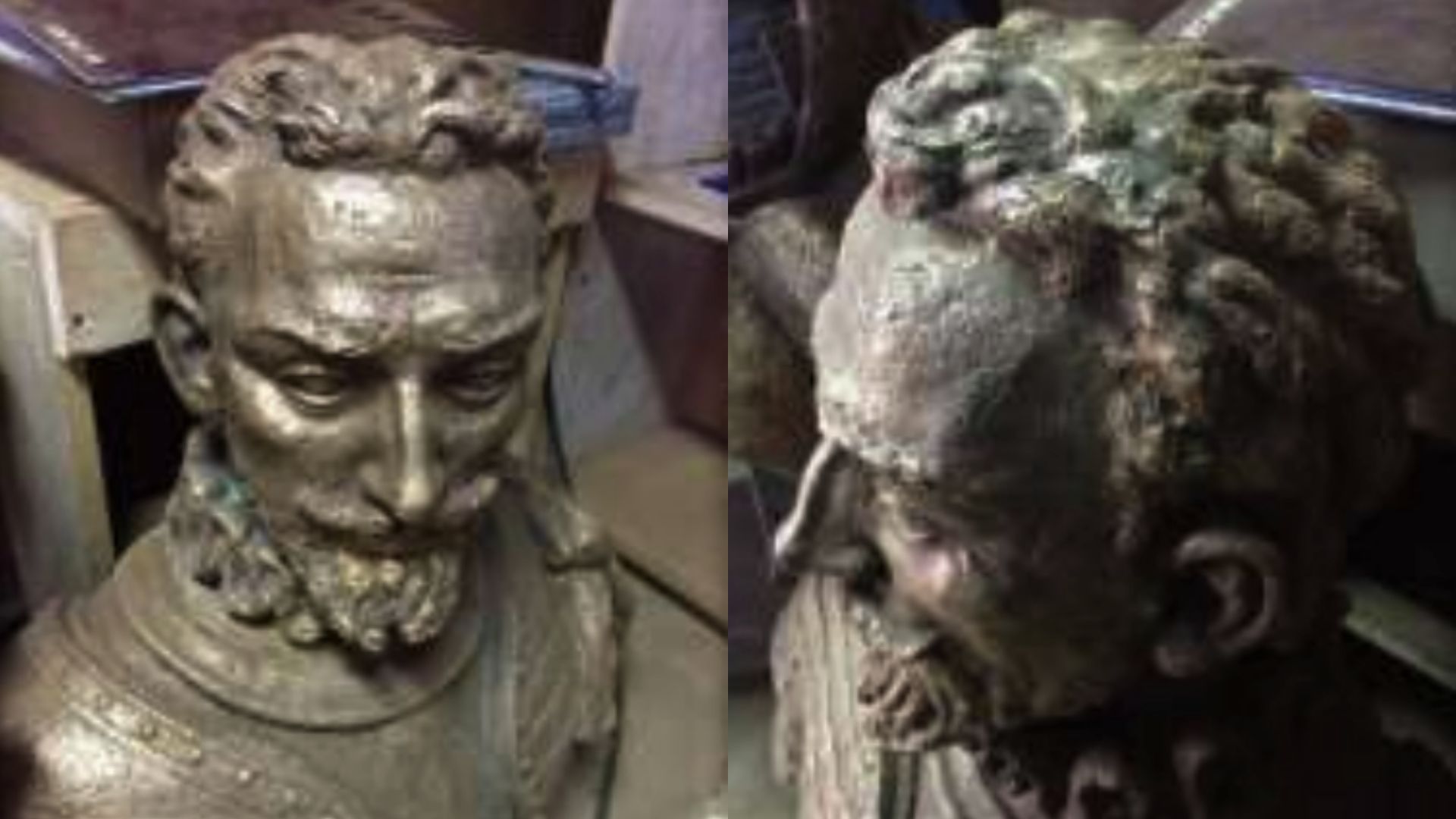 Otro monumento que se pierde: Robo del busto de Pedro de Valdivia motiva querella criminal