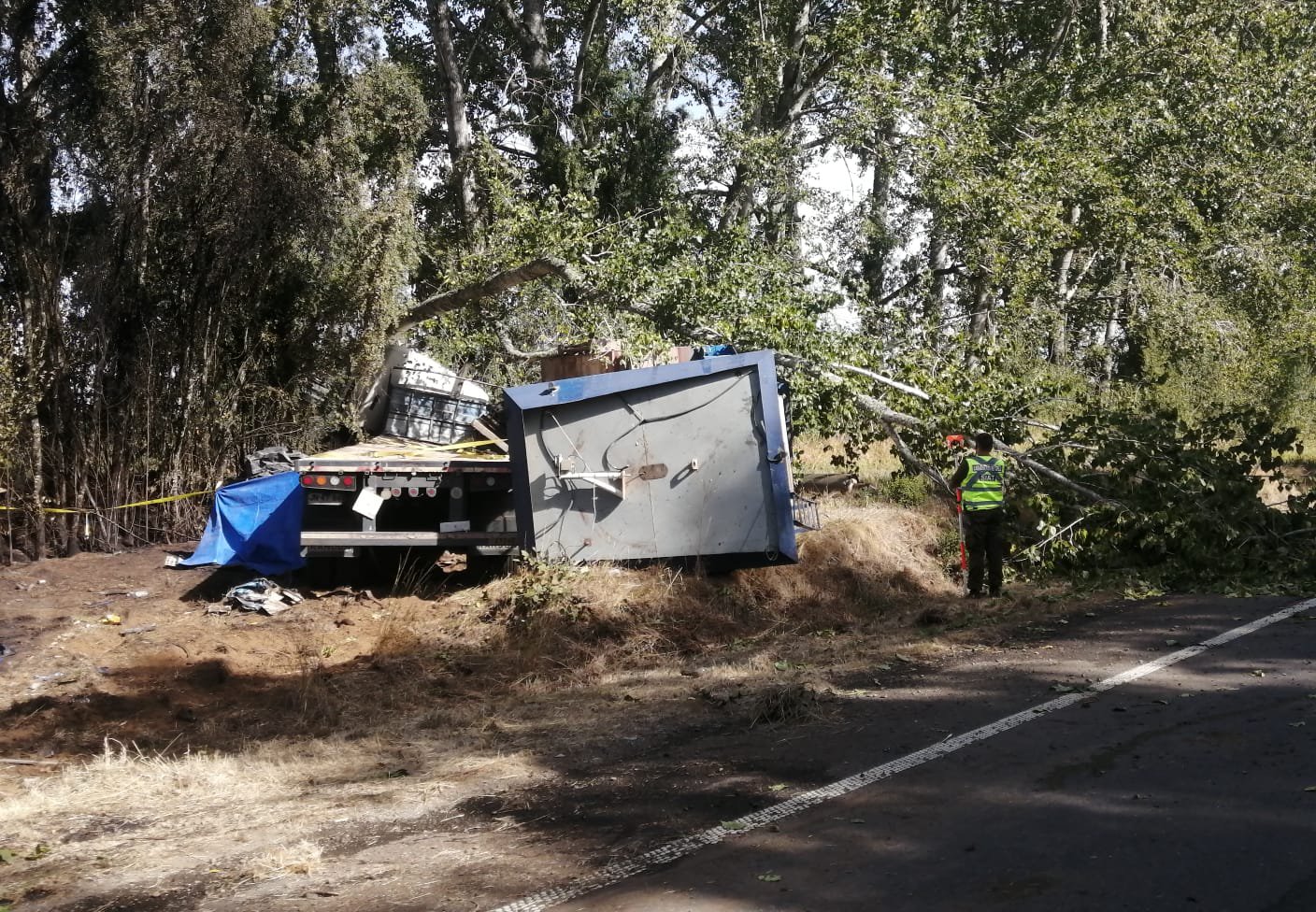 Choque entre camión y automóvil deja dos fallecidos en ruta que une Valdivia y Mariquina