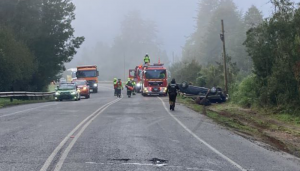 Accidente de tránsito terminó con una persona fallecida en la ruta Valdivia-Paillaco