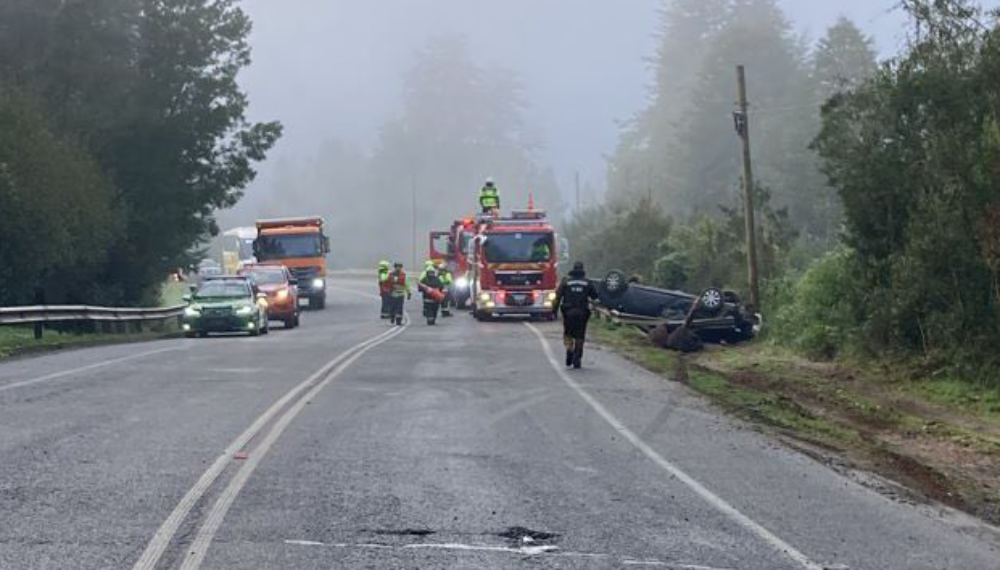 Accidente de tránsito terminó con una persona fallecida en la ruta Valdivia-Paillaco