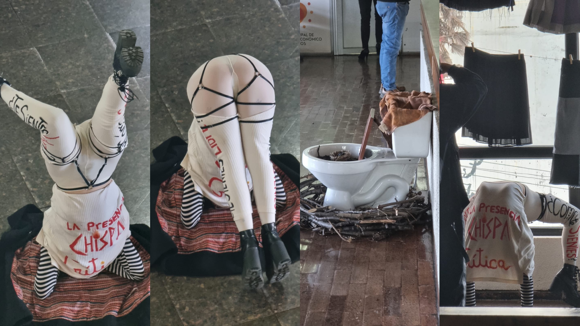 La criticada intervención artística realizada en el edificio de la Municipalidad de Valdivia