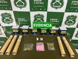 Traían hasta fuegos artificiales: Dos detenidos tras operativo antidrogas