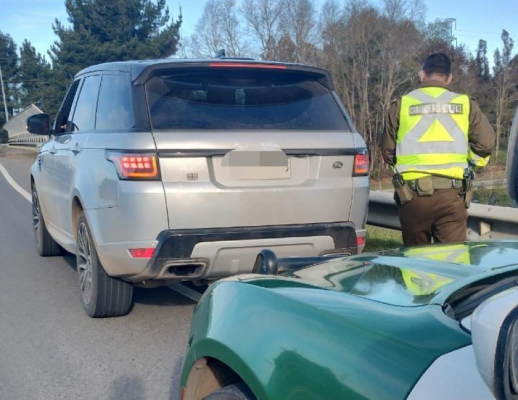 Los Ríos: Carabineros detuvo a conductor que transitaba con alcohol y a 196 kilómetros por hora