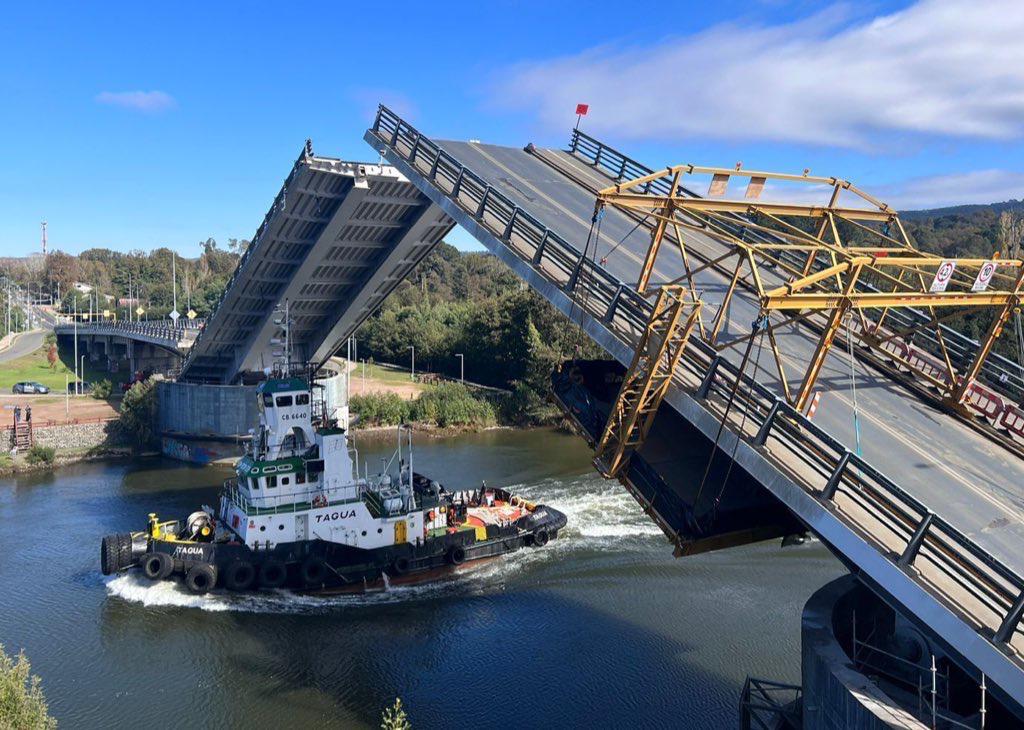 Este sábado se realizará nueva apertura de puente Cau Cau para el paso de dos embarcaciones