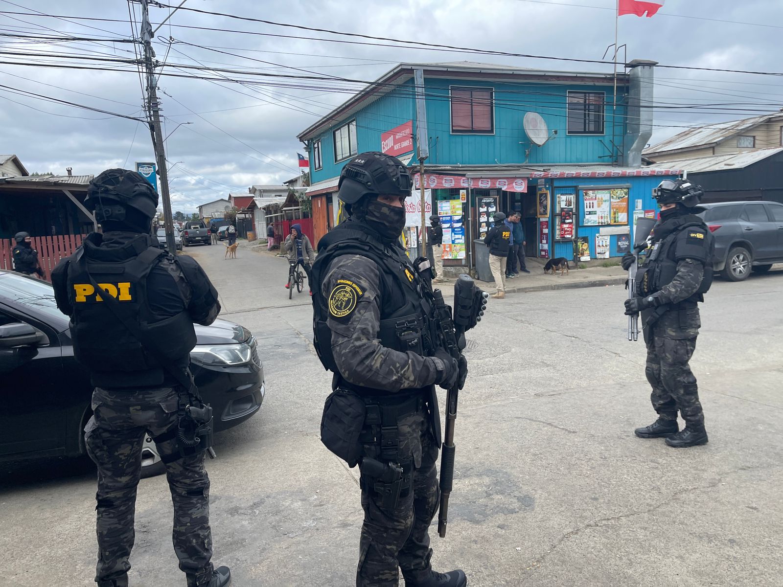 Operativo de la PDI en la población Norte Grande de Valdivia dejó 12 personas detenidas