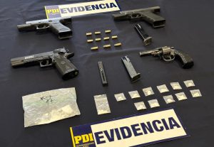 PDI detuvo a tres personas por abuso sexual e infracción a la Ley de Armas y Drogas en Máfil