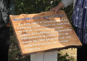 Con un acto simbólico conmemoran los 60 años de la Erupción del Volcán Villarrica en Panguipulli
