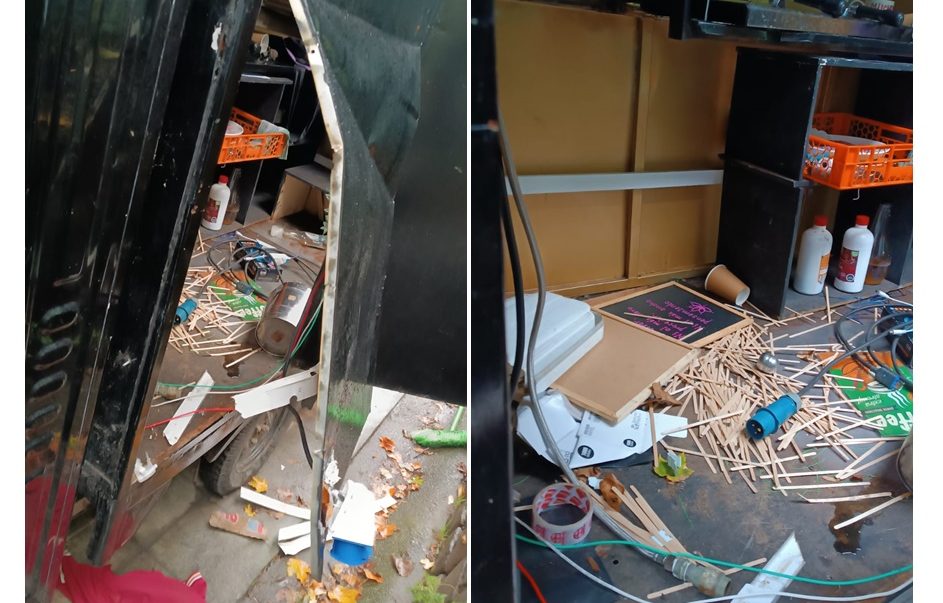 Locataria de paseo peatonal Camilo Henríquez denuncia robo y destrucción de su café