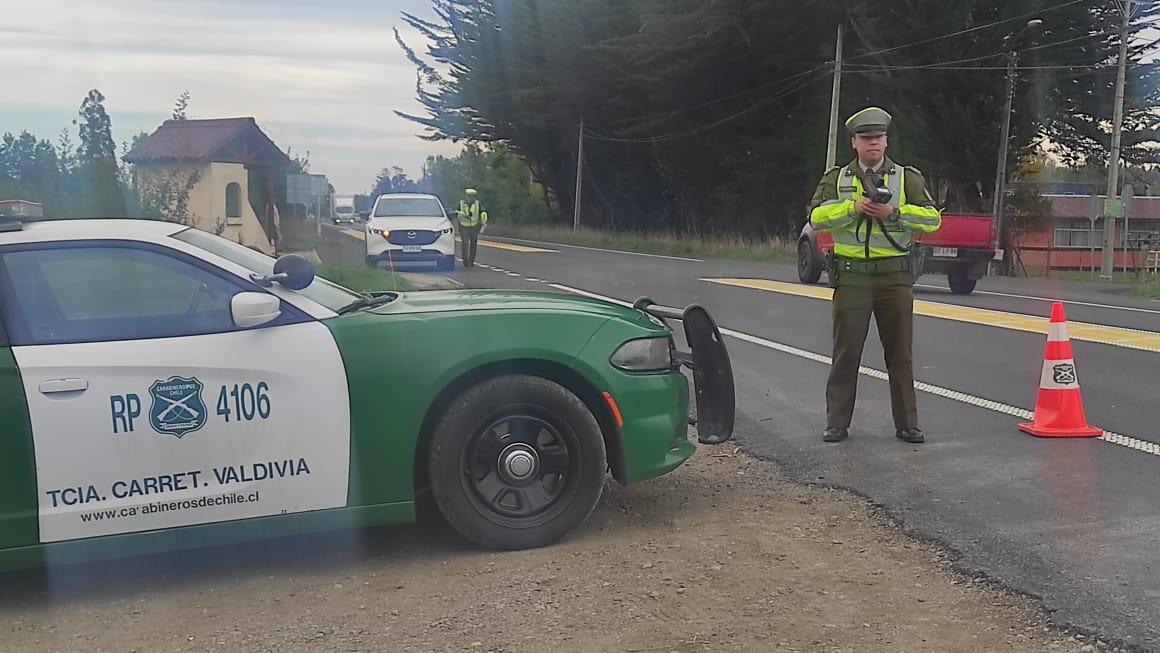 Carabineros de Valdivia informó de una disminución de 90 accidentes de tránsito en la región