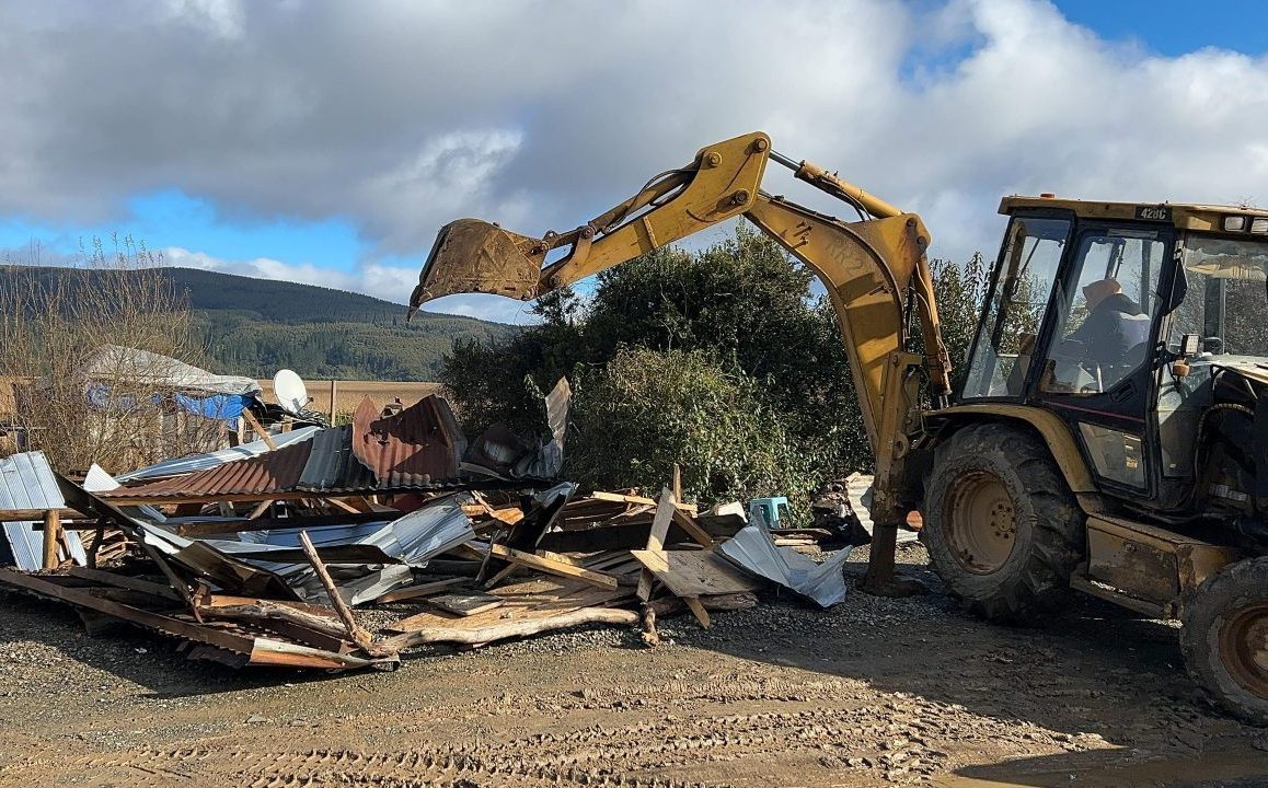 Retiran 7 construcciones ilegales cerca del Humedal Angachilla en Valdivia