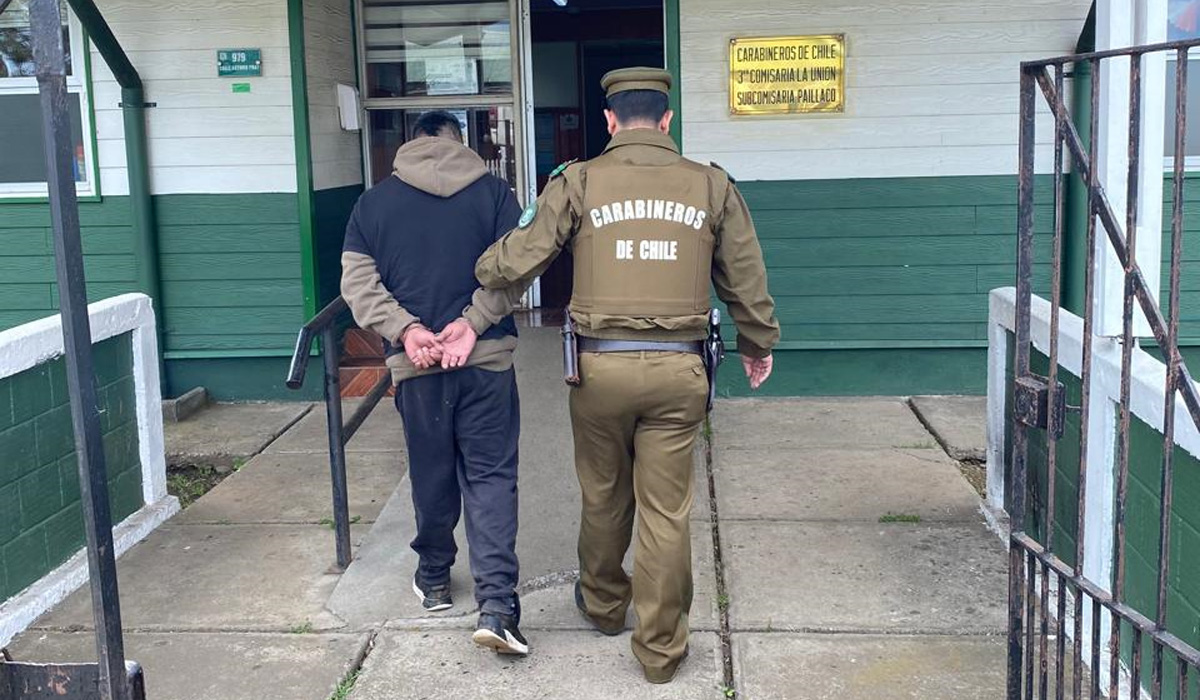 Detienen a uno de los seis implicados en robo de residencia de Paillaco