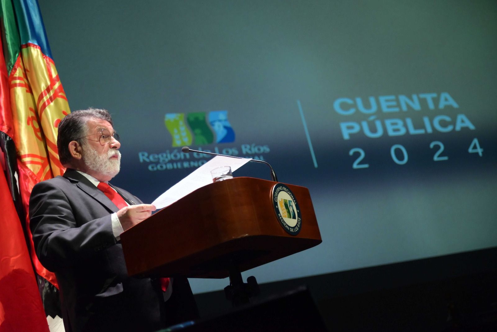 Gobernador Cuvertino rindió cuenta pública: Más de $52 mil millones ejecutados en 2024 en Los Ríos