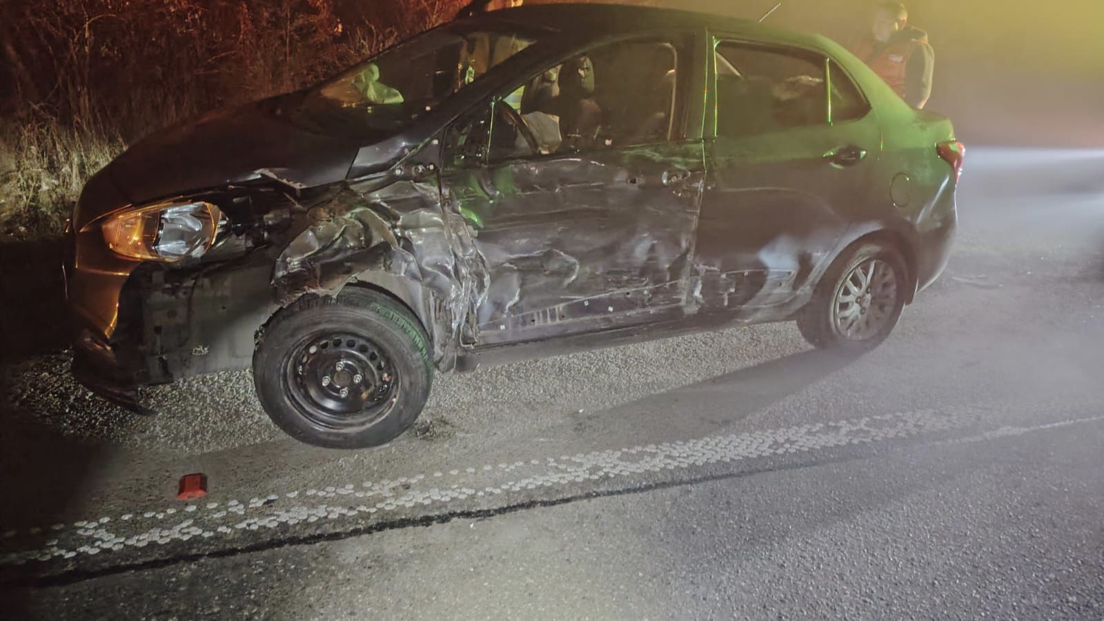 Colisión frontal entre dos vehículos deja cuatro lesionados en ruta Paillaco-Valdivia