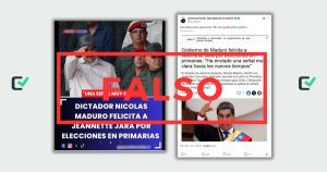 FALSO: Nicolás Maduro no felicitó a Jeannette Jara tras su triunfo en las primarias