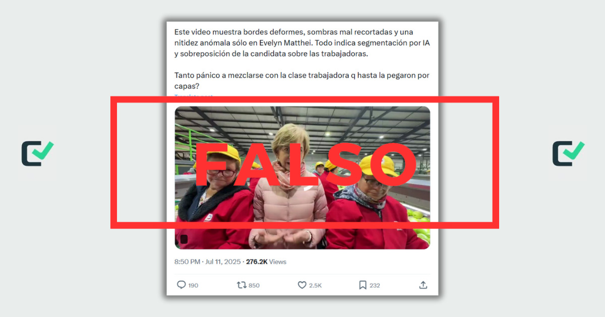 FALSO: No hay uso de IA en video de Matthei con trabajadoras en frutícola