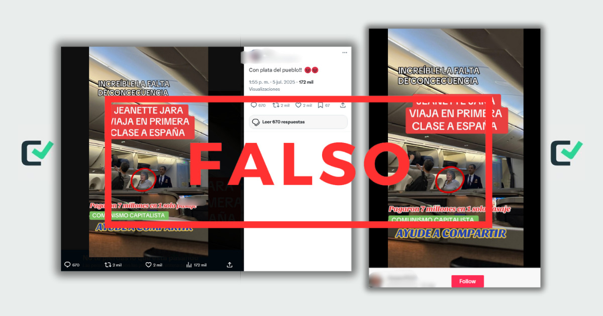 FALSO: Candidata Jara no salió del país, ni voló en primera clase a España tras primarias