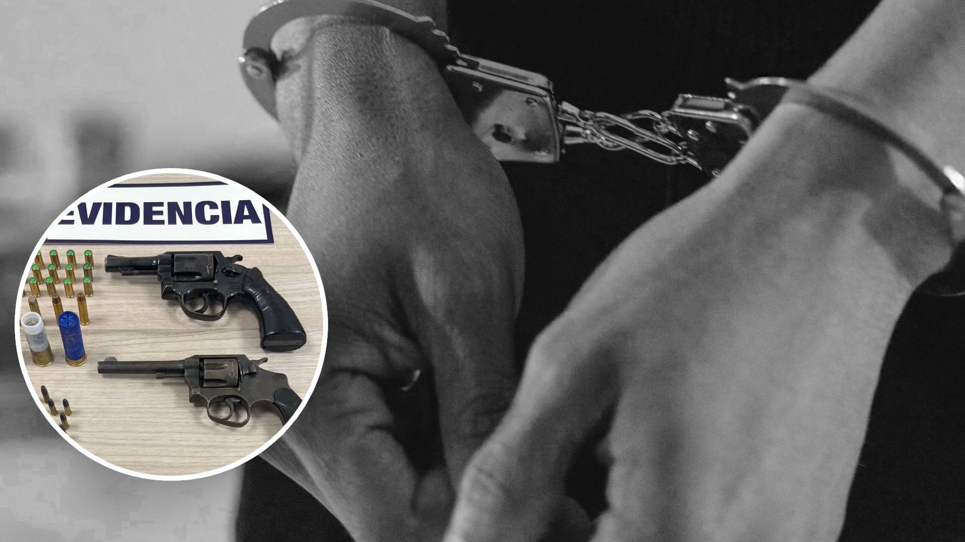 Detienen a dos hombres con armas y drogas tras allanamiento en Valdivia: Uno es menor de edad