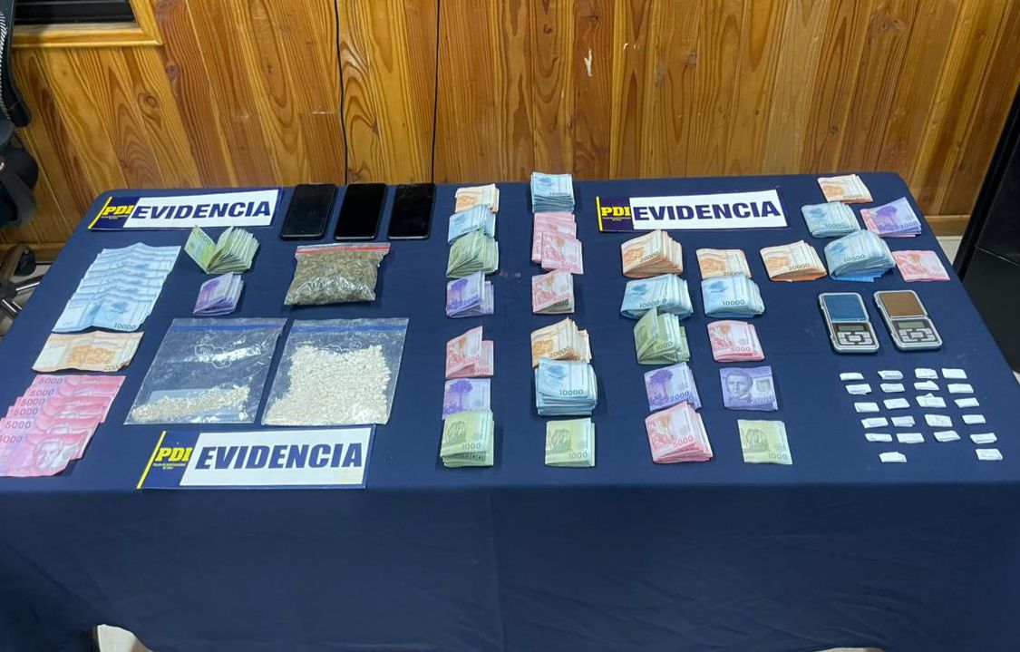 Golpe al microtráfico en La Unión: PDI desarticula cinco focos y detiene a tres personas