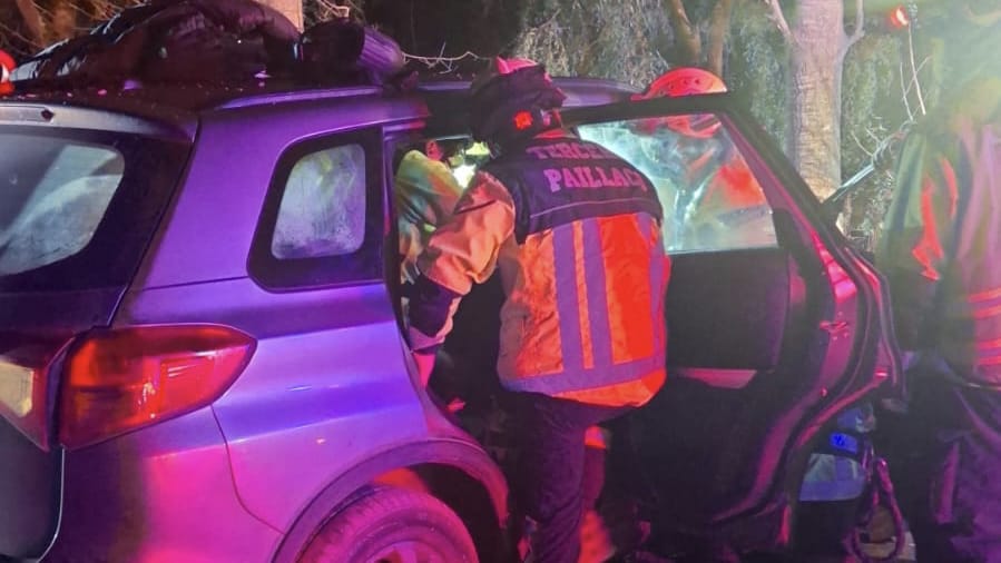 Pareja es detenida por tráfico de drogas tras chocar con un árbol durante persecución policial en Paillaco
