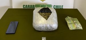 Operativos del OS7 en Valdivia y La Unión dejan dos detenidos y más de un kilo de marihuana incautada