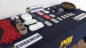 En solo diez días PDI detiene a tres extranjeros por tráfico de drogas en Valdivia, uno vinculado al Tren de Aragua