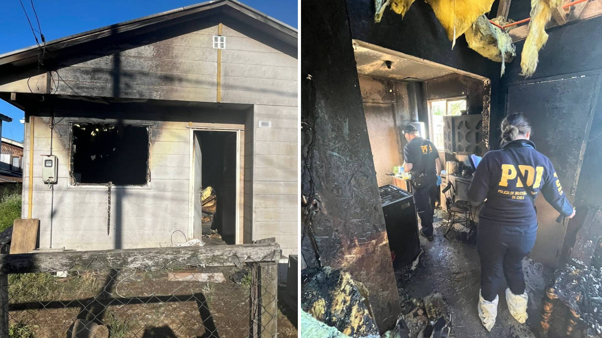 Hombre fue detenido por el incendio de su casa en Río Bueno: Le habría rociado acelerante