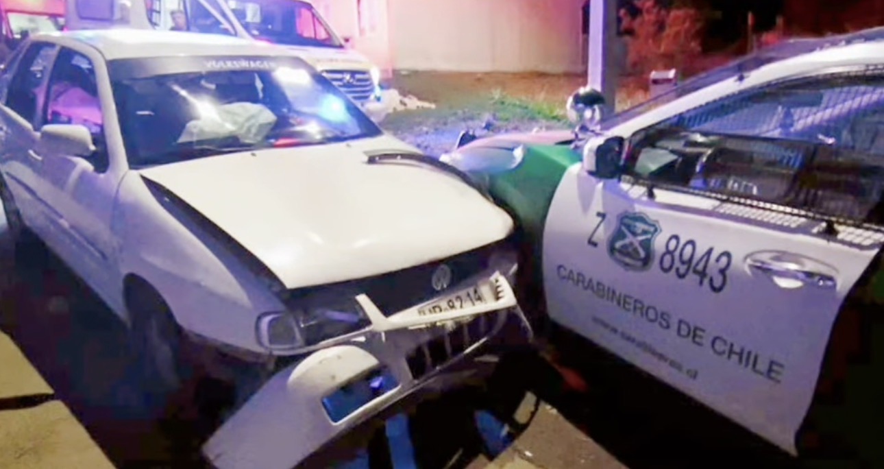 Conductor ebrio choca patrulla en Futrono, se niega a alcotest y agrede a carabinero