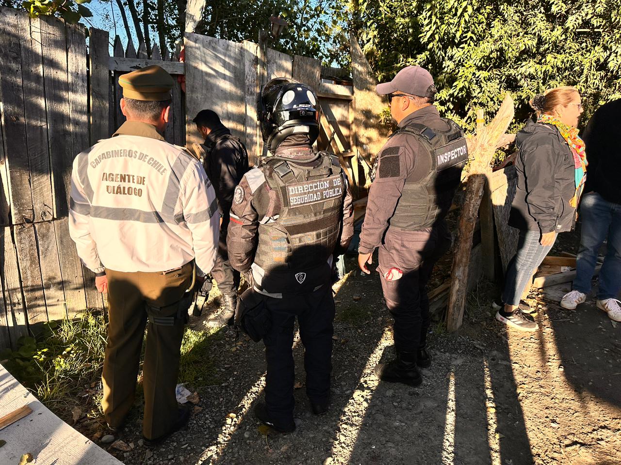 Con operativo en terreno se concreta el cierre del campamento Las Mulatas de Valdivia