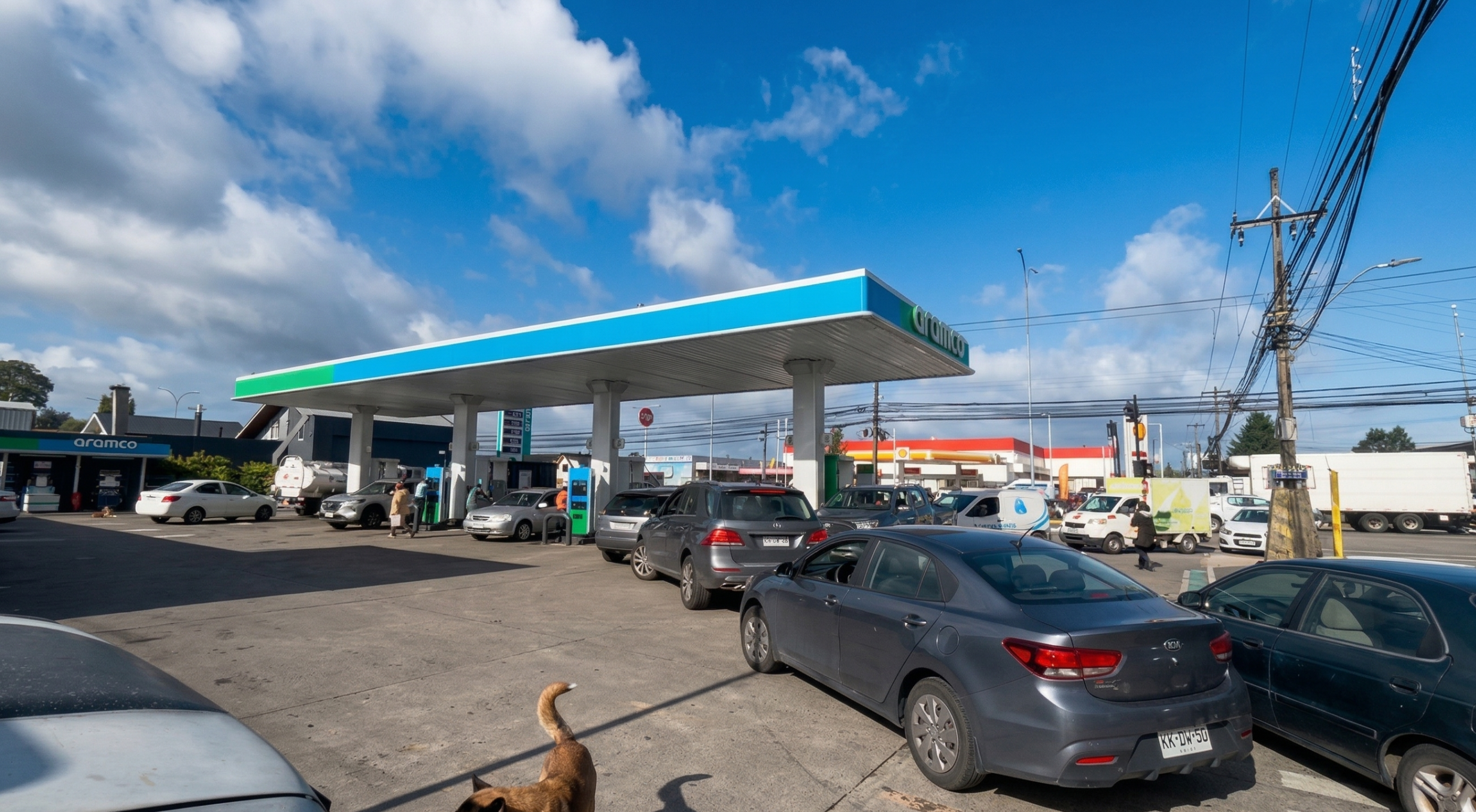 Largas filas en servicentros de Valdivia marcan previa a histórica alza de combustibles