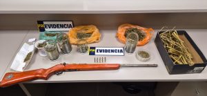 Detienen a hombre por porte ilegal de arma y mantiene más de $2 millones en cannabis en Paillaco