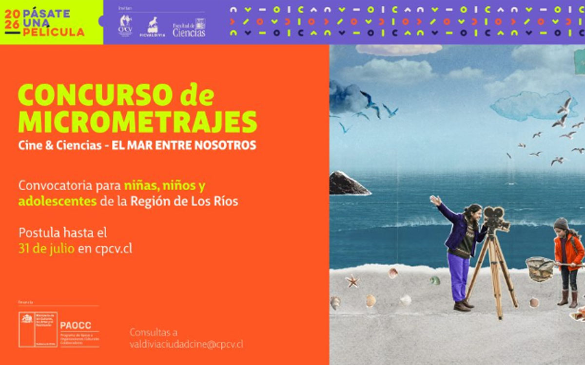Abren concurso de micrometrajes sobre cine y ciencia para jóvenes de Los Ríos: Tema de este año será el océano