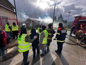 Cerca de 60 personas participaron en simulacro de incendio en Altos de Paillao