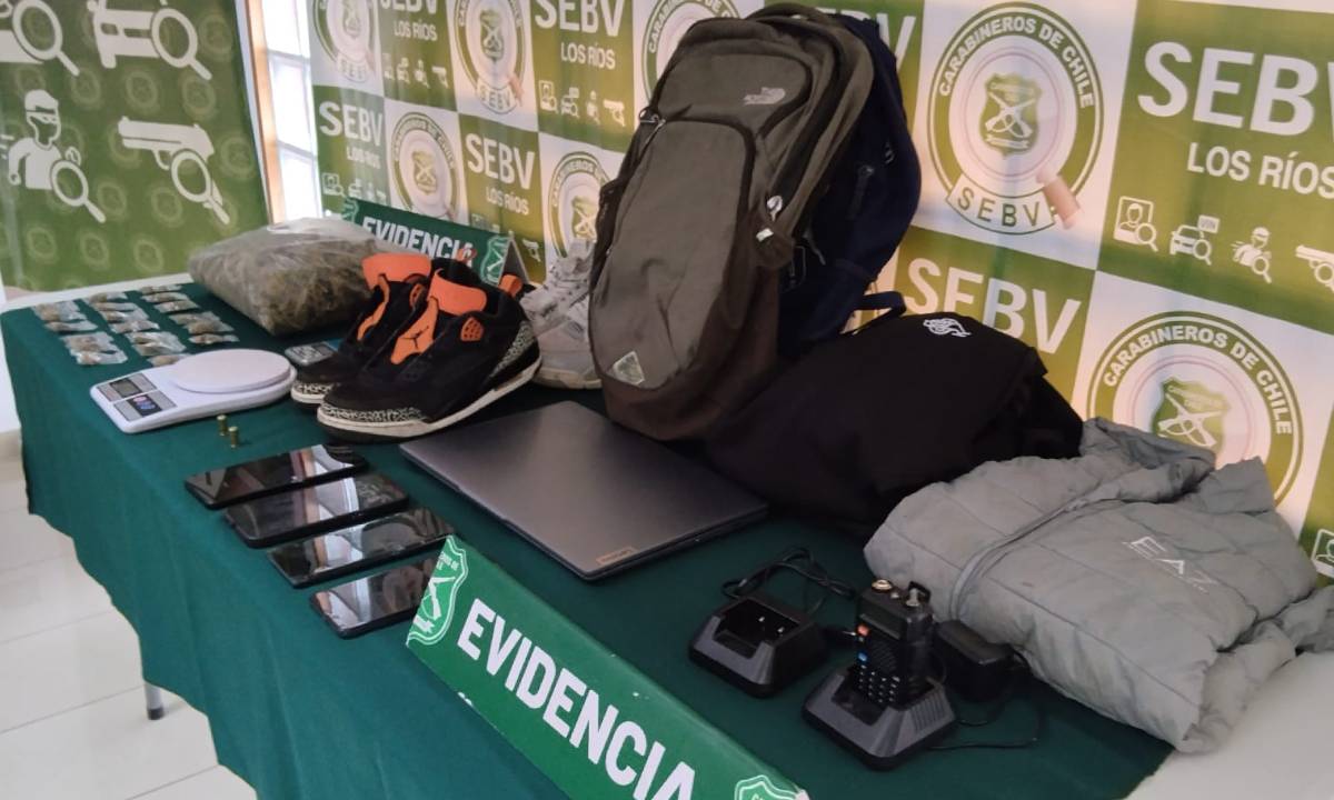 Cae banda vinculada al robo de vehículos de aplicación y decomisan casi un kilo de cannabis en Los Ríos