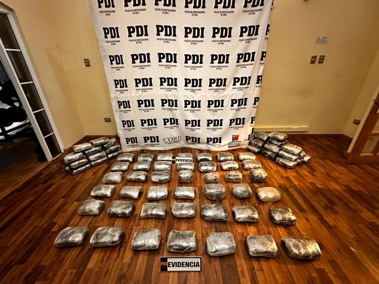 Incautan más de 85 kilos de marihuana que serían enviados a Valdivia: Cuatro quedan presos