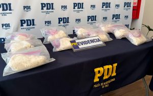Operativo termina con 10 kilos de cocaína incautados y un detenido en Valdivia