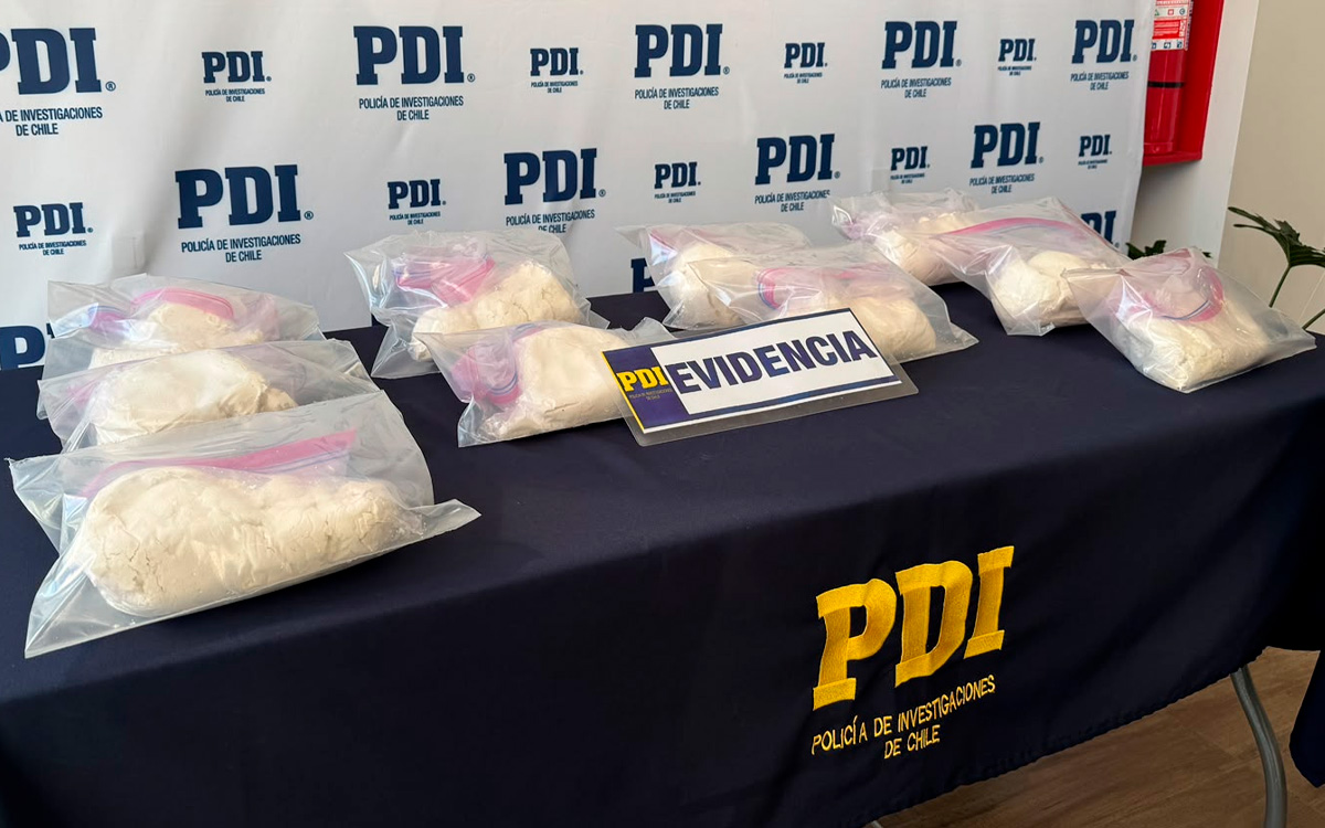 Operativo termina con 10 kilos de cocaína incautados y un detenido en Valdivia
