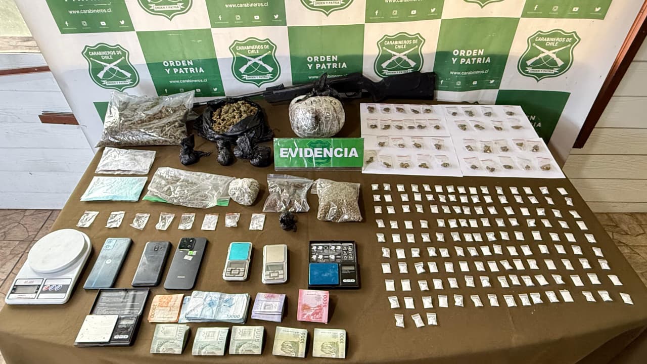Seis detenidos por tráfico de drogas tras operativo en Coñaripe y Licanray