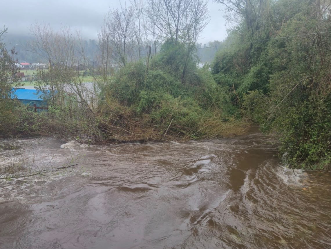 Desplegarán botes para evacuar a familias aisladas tras desborde del río Leufucade en Lanco
