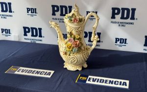 Jarra italiana avaluada en $490 mil fue recuperada tras hurto en Valdivia